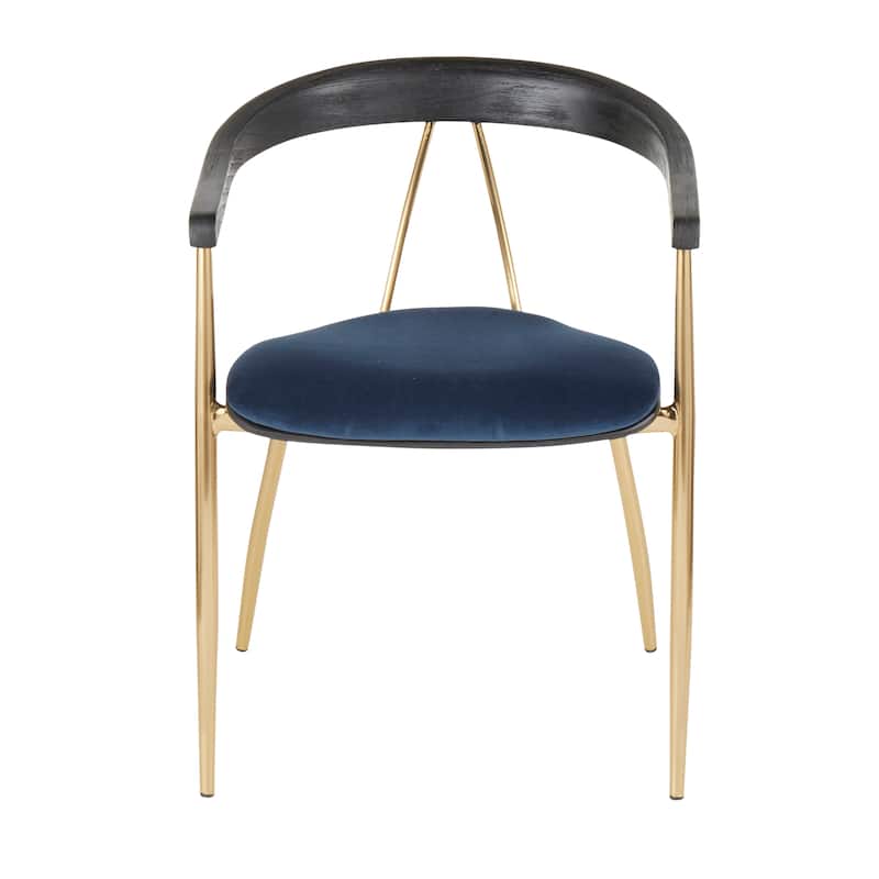 Silver Orchid Engl Velvet Upholstered Dining Chair (Set of 2) - N/A