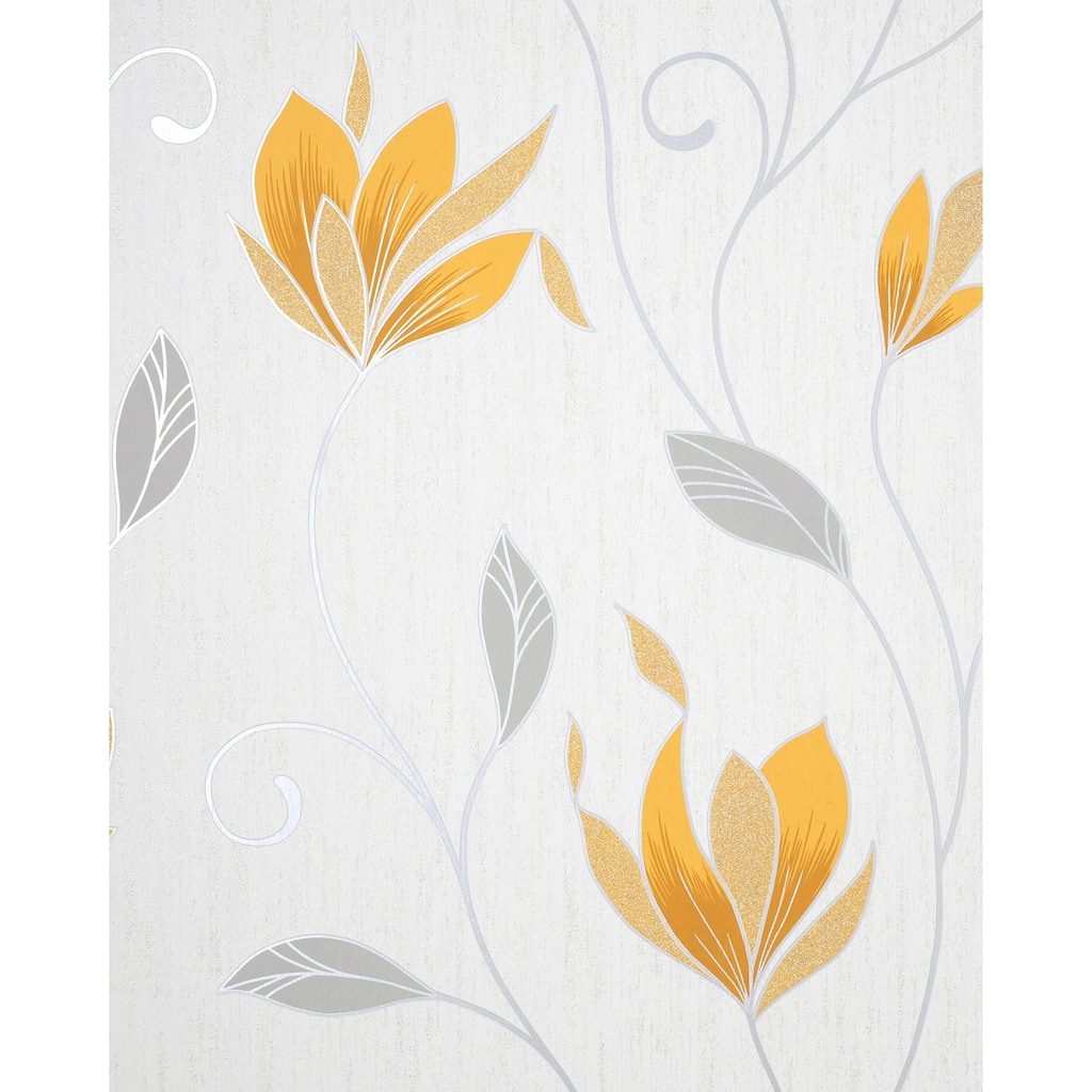 Fine Decor Synergy Yellow Floral Wallpaper
