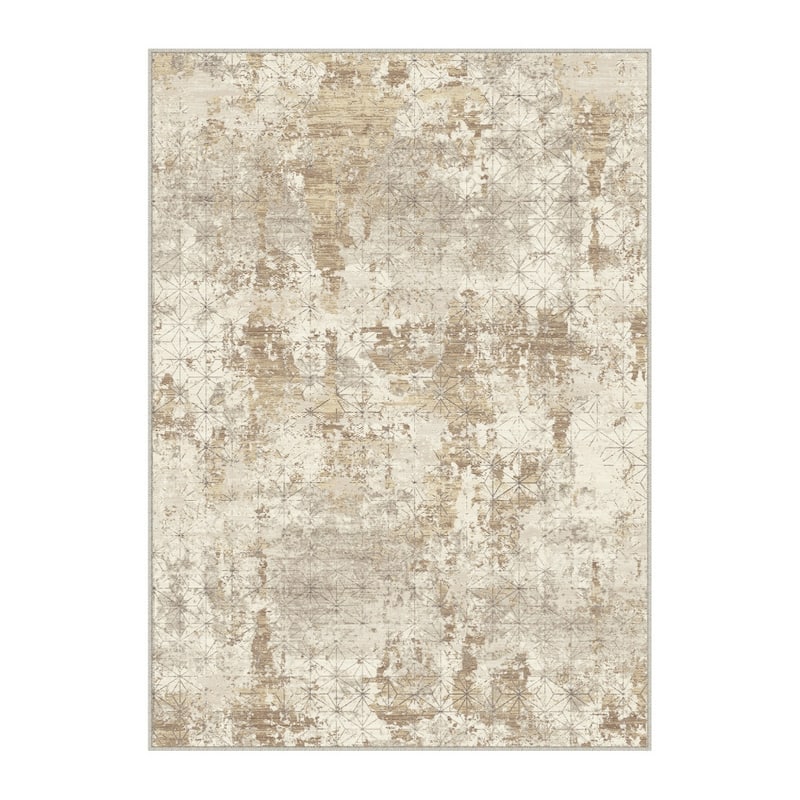 HomeRoots Abstract Modern Rectangle Area Rug