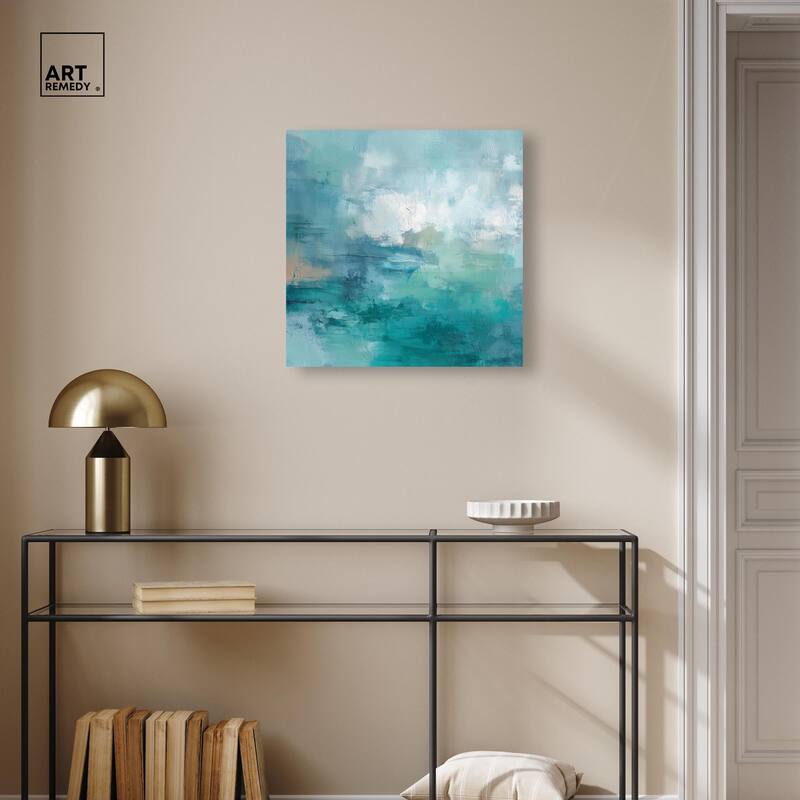 Green Blue II Canvas by Art Remedy, Gallery Wrapped