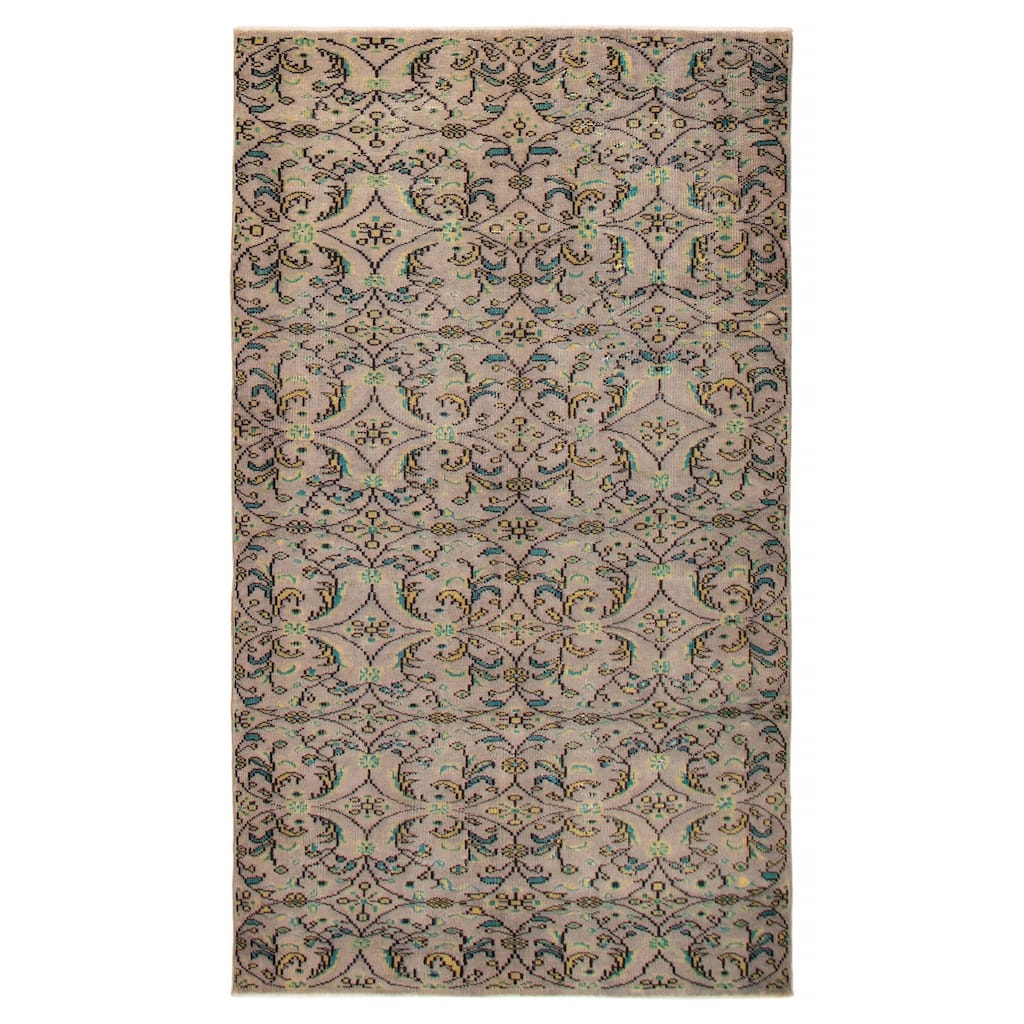 ECARPETGALLERY Hand-knotted Melis Vintage Grey Wool Rug - 4'10 x 8'3