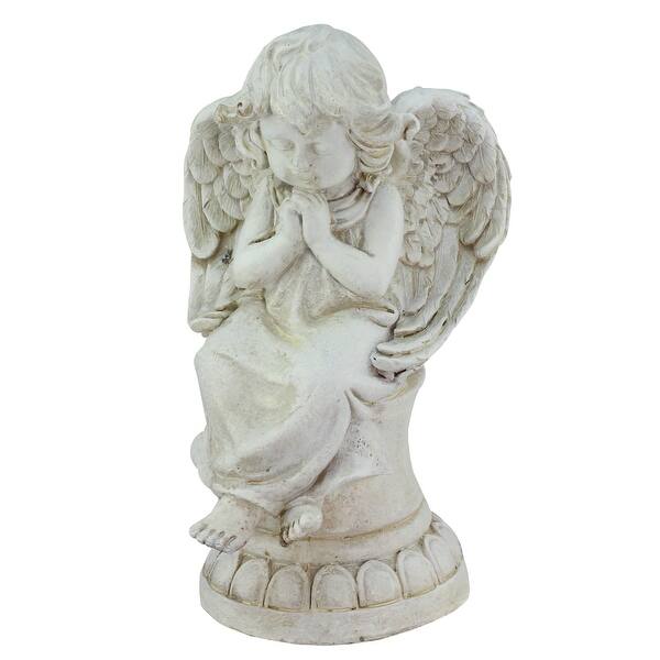 Shop 9 Praying Cherub Angel On Pedestal Outdoor Garden Statue
