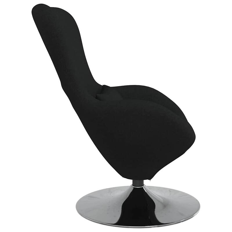 vidaXL Egg Chair Black/Dark Grey Fabric - 24.8 x 28.7 x 35.4