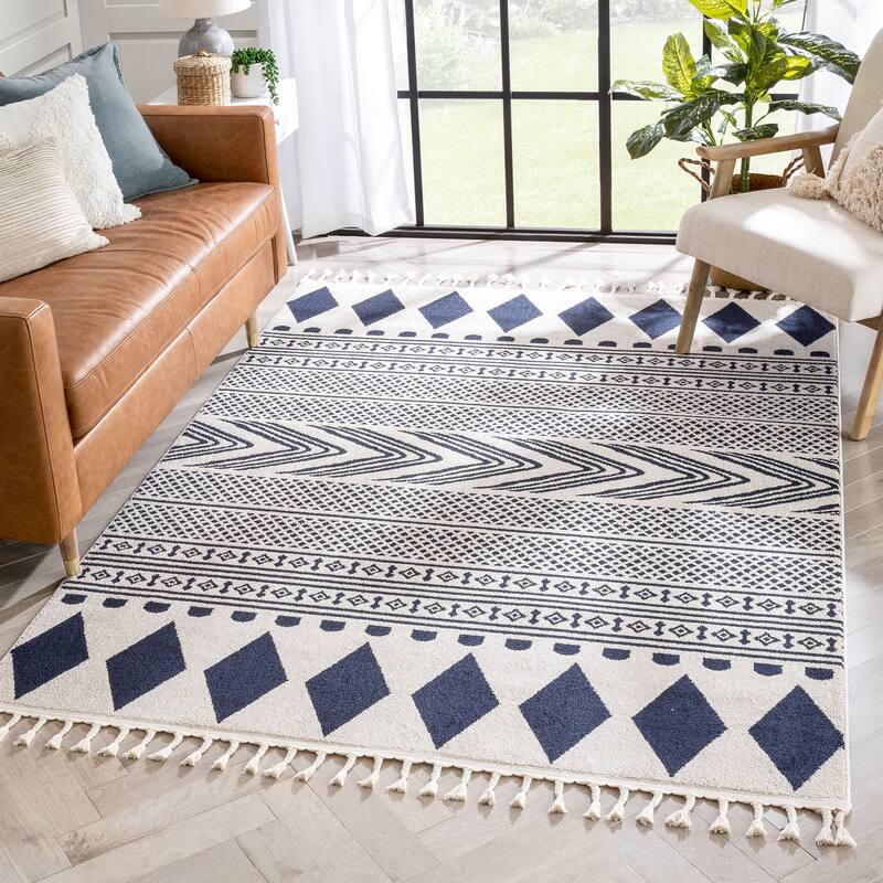 Well Woven Loop De Loop Cruce Geometric Tribal Area Rug