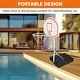 preview thumbnail 17 of 18, 3.1-4.7ft Outdoor Portable Poolside Swimming Pool Basketball Hoop System