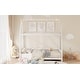 preview thumbnail 9 of 14, Wood Full Size House Bed with Guardrail and LED Light, White