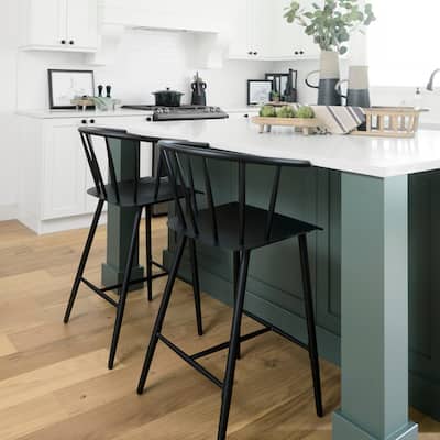 Colin Black Metal Counter Stool - 21.2"W x 21.2"D x 38.1"H