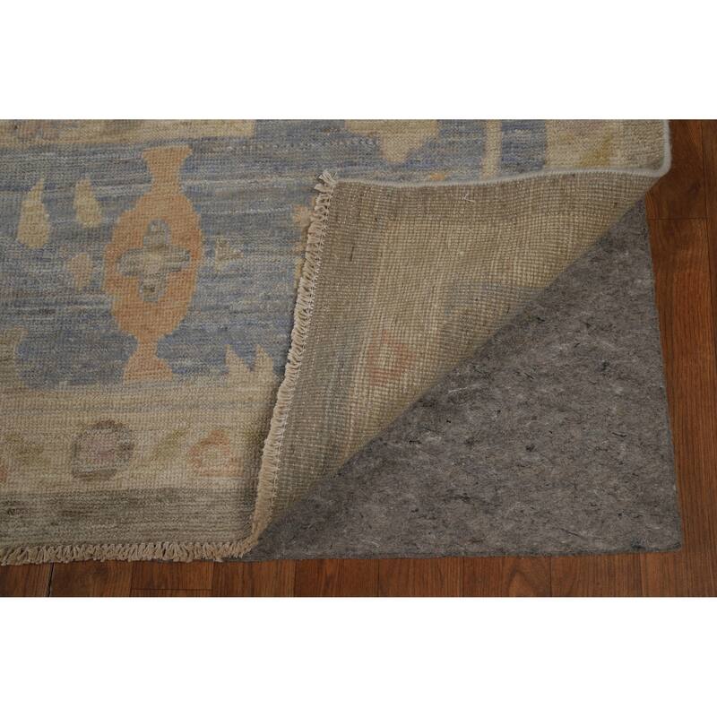 Hand Knotted Oriental 100% Wool Carpet Transitional All-Over Greys & Charcoal Oushak Area Rug - 13' 9'' X 10' 2''