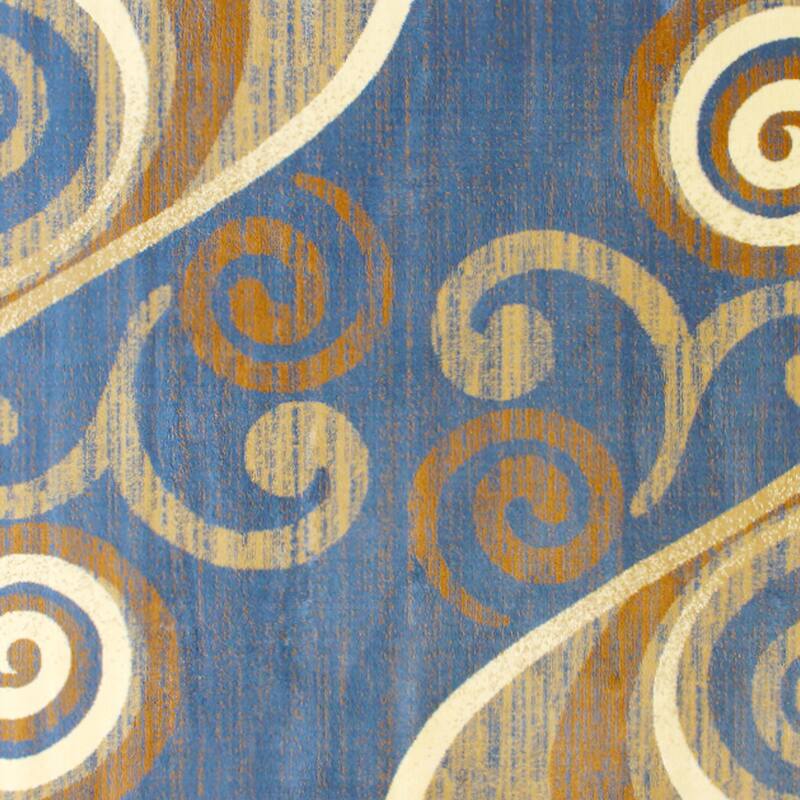 Modern Distressed Swirl Abstract Style Indoor Area Rug