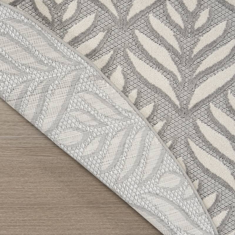Alrisi Garden-Inspired Color-Lock Technology Current & Stylish Round Outdoor Rug - 8' Round