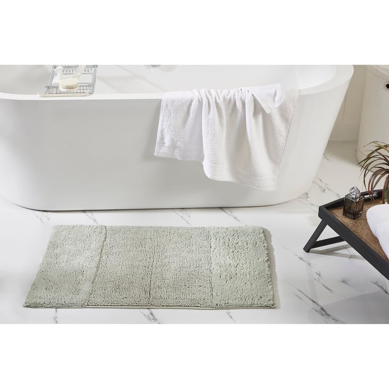 Better Trends Granada Collection 100% Cotton Tufted Bath Mats with Non-Slip Spray Latex Backing, Machine Washable for Bathroom