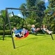 preview thumbnail 1 of 8, Hapfan 500lb Heavy Duty Metal Swing Sets for Backyard with 3 Swings