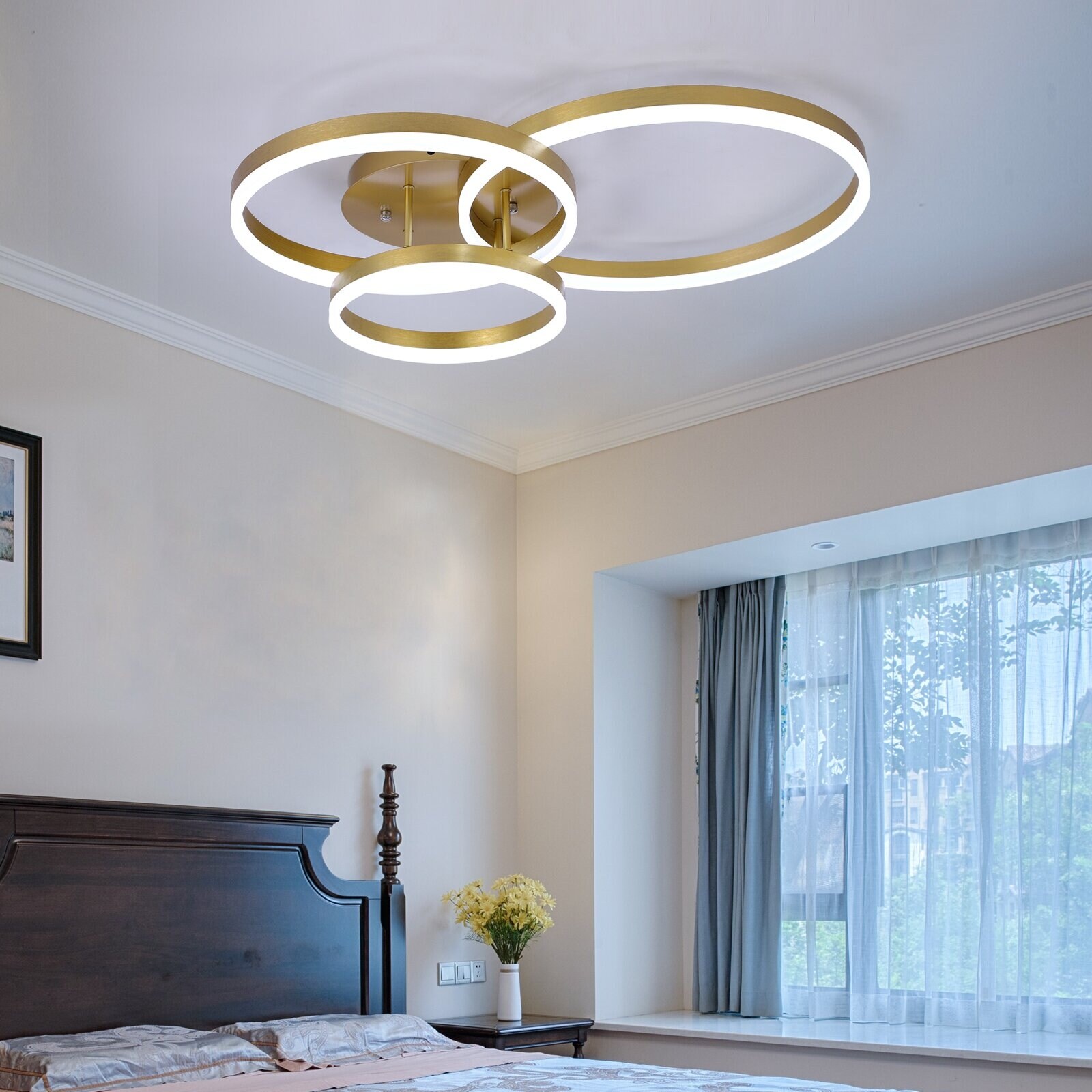 3点セット✖︎3 Maxax 3 - Light 31.8'' Cluster Circle LED Flush Mount - N/A