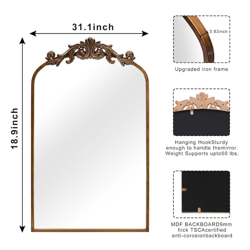 Traditional Baroque Ornate Wall Mirror
