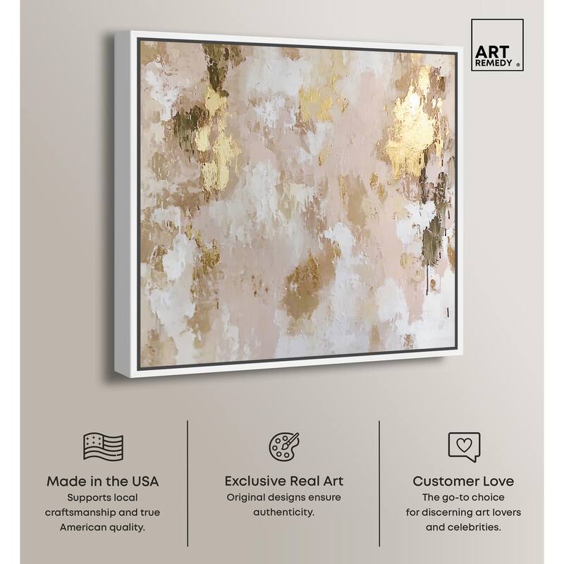 Golden Glimmer Gesture I Canvas by Art Remedy