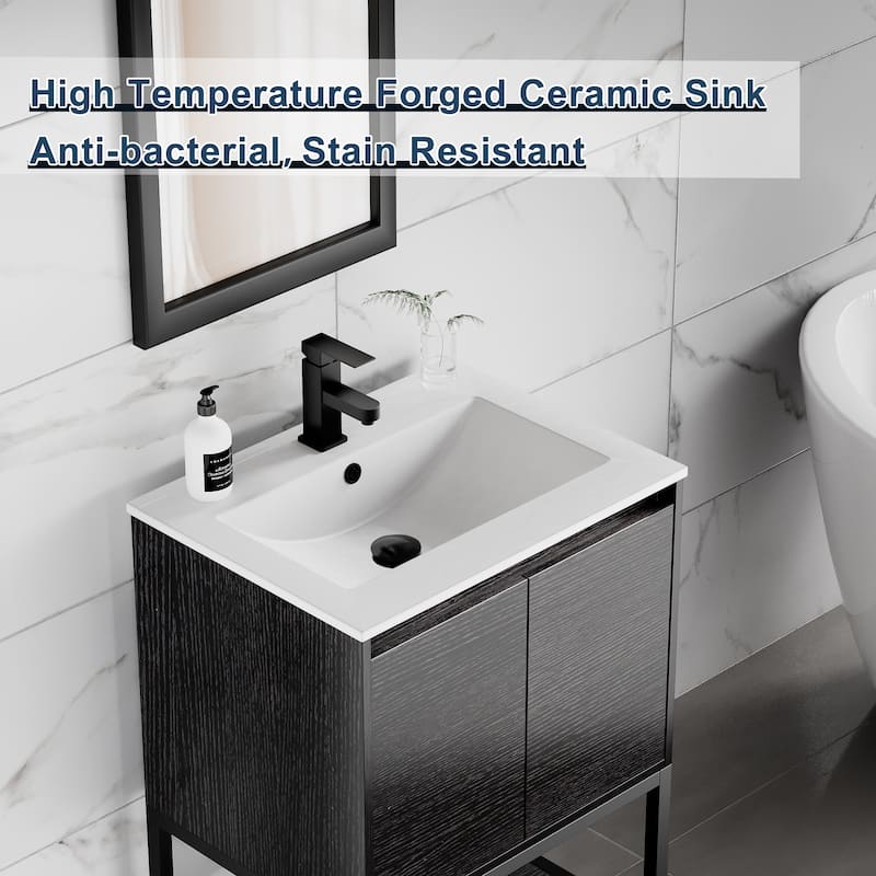 Bathroom Vanity Set Under-mount Ceramic Sink Combo Free Standing
