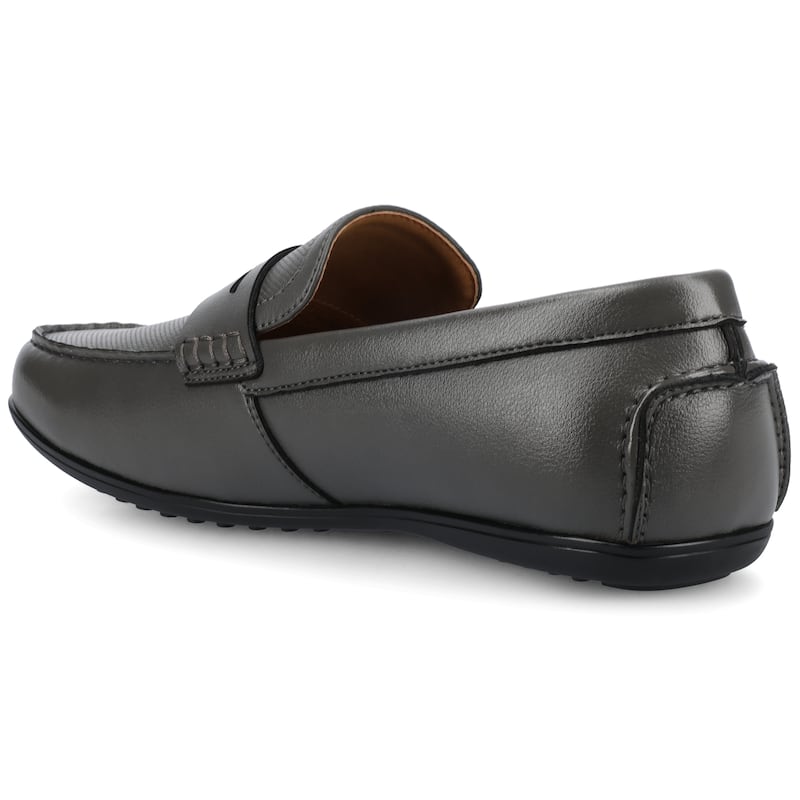 Vance Mens Yates Medium and Wide Width Perforated Slip-on Driving Penny Loafer