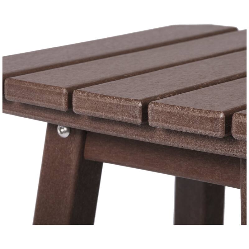 Laguna Hdpe All Weather Outdoor Patio 24" Square Counter Stool (Set Of 3)