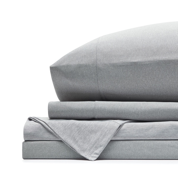 Brookstone Heathered Knit Wicking Sheet Set Bed Bath & Beyond 39489058