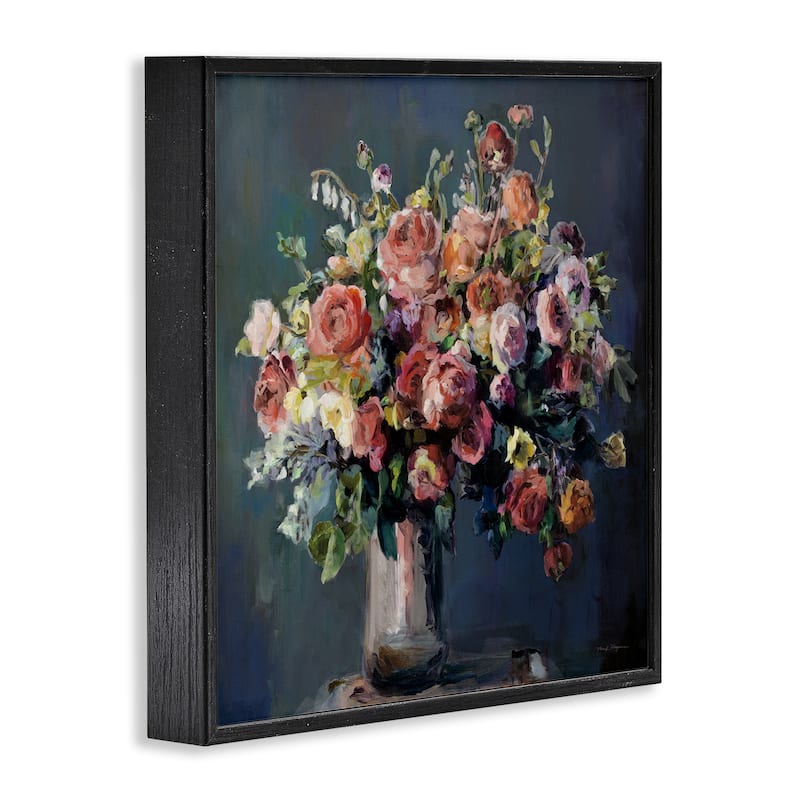 Stupell Abundant Dark Bouquet Framed Giclee Art Design By Marilyn Hageman