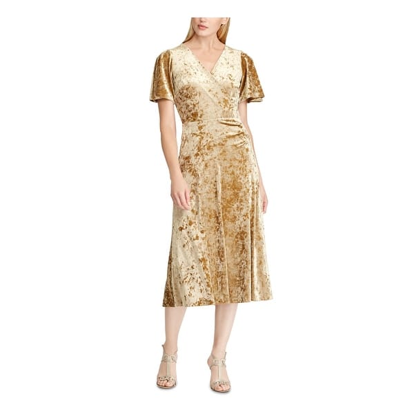 slim fit dress slacks Gold Printed Box Pleat Fit and Flare Dress – Olivia Dress