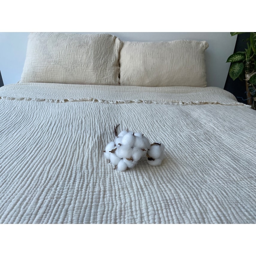 Sussexhome Soft Turkish Cotton Muslin Bed Shams, 2 Pieces - Picture 48 of 85