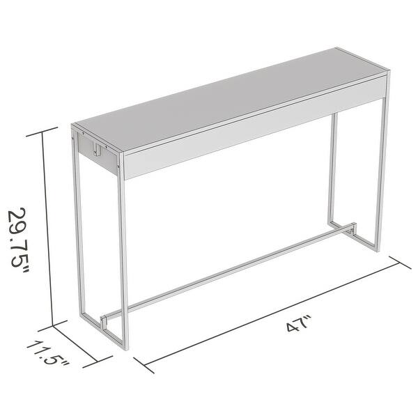 Brown Kate and Laurel Travere Wood Console with Black Metal Support Bar Brown Kate and Laurel Travere Wood Console with Black Metal Support Bar