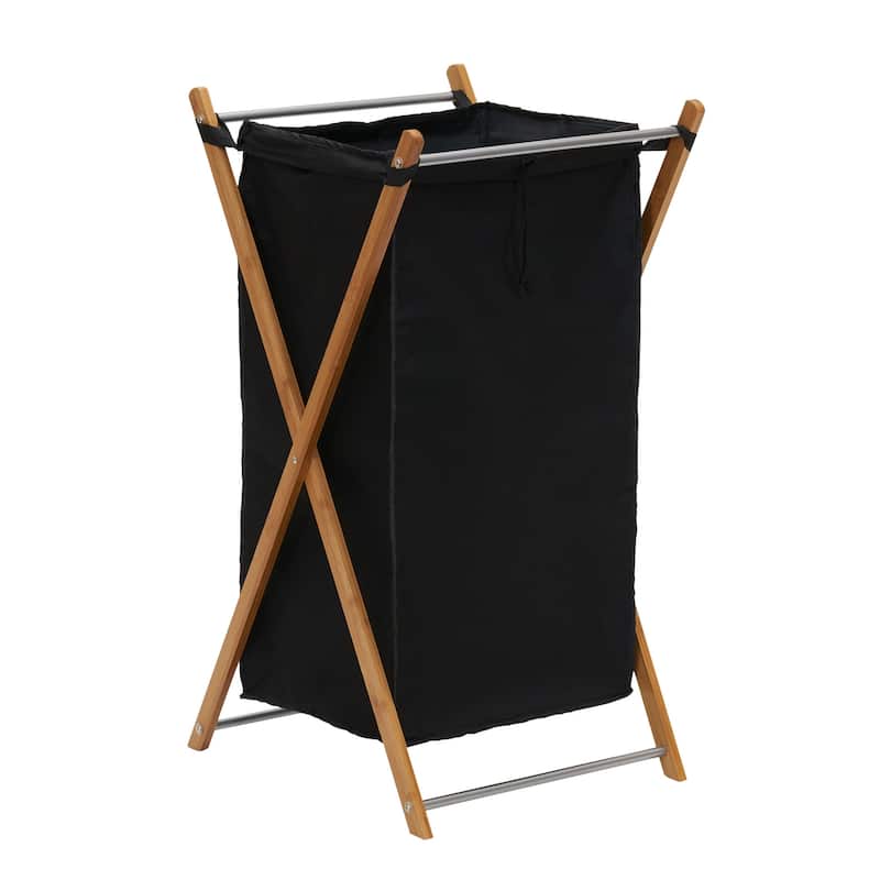 Household Essentials X-Frame Bamboo Hamper