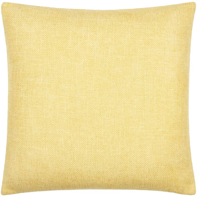 Livabliss Sajani Modern & Contemporary Solid Color Accent Pillow - 22"L x 22"W - Polyester - Yellow