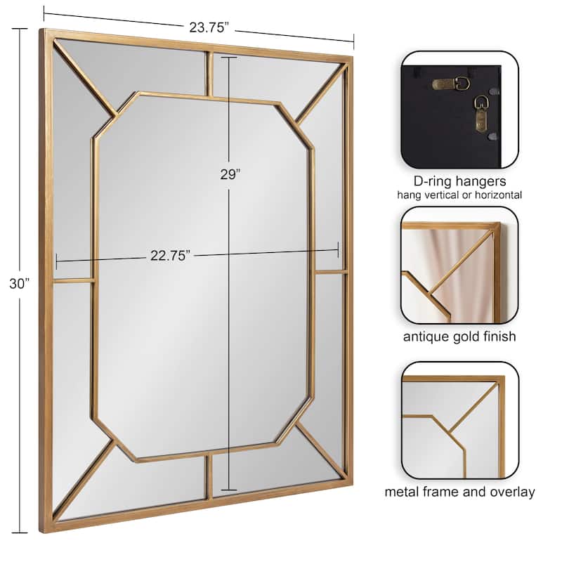 Kate and Laurel Ardithe Rectangle Wall Mirror