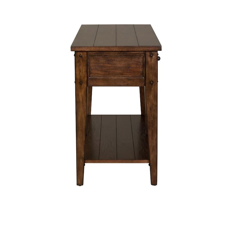 Liberty Furniture Lake House Sofa Table Rustic Brown Oak Accent