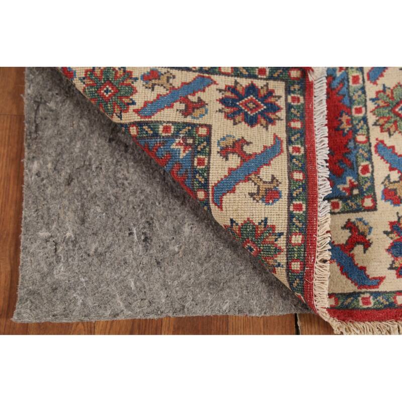 Geometric Red Kazak Oriental Accent Rug Handmade Wool Carpet - 2'1"x 2'10"