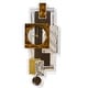 preview thumbnail 3 of 17, Statements2000 Geometric Metal Wall Clock Decor by Jon Allen - 32" x 13"