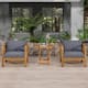 Option Teak Finish+Dark Grey Cushion