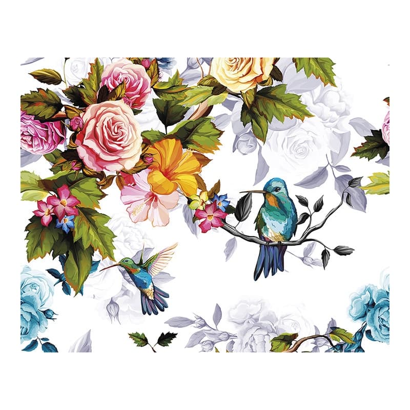 Hummingbird Garden Wall Mural