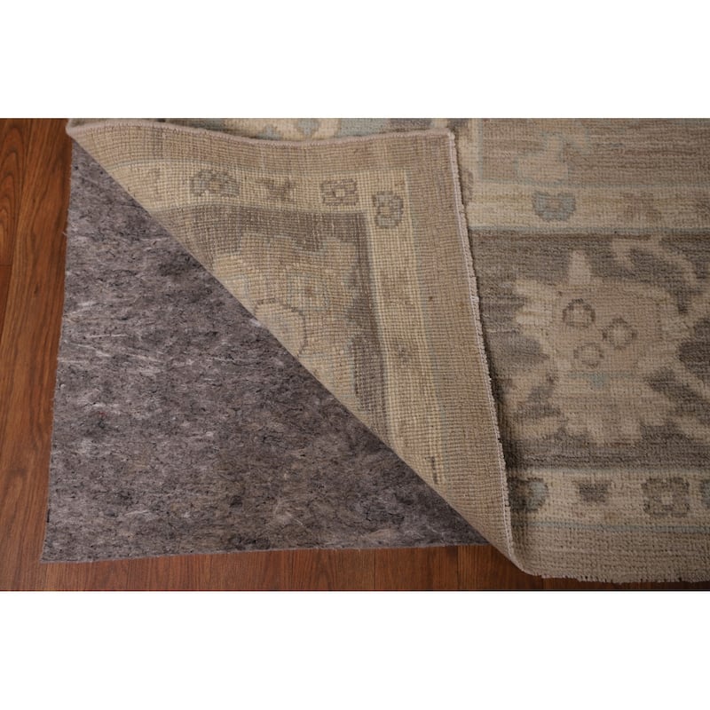 Vegetable Dye Oushak Oriental Area Rug Handmade Floral Wool Carpet - 8'9" x 11'7"