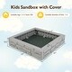 preview thumbnail 24 of 27, Costway Kids Sandbox with Cover Bottom Liner Backyard Beach HDPE - See Details