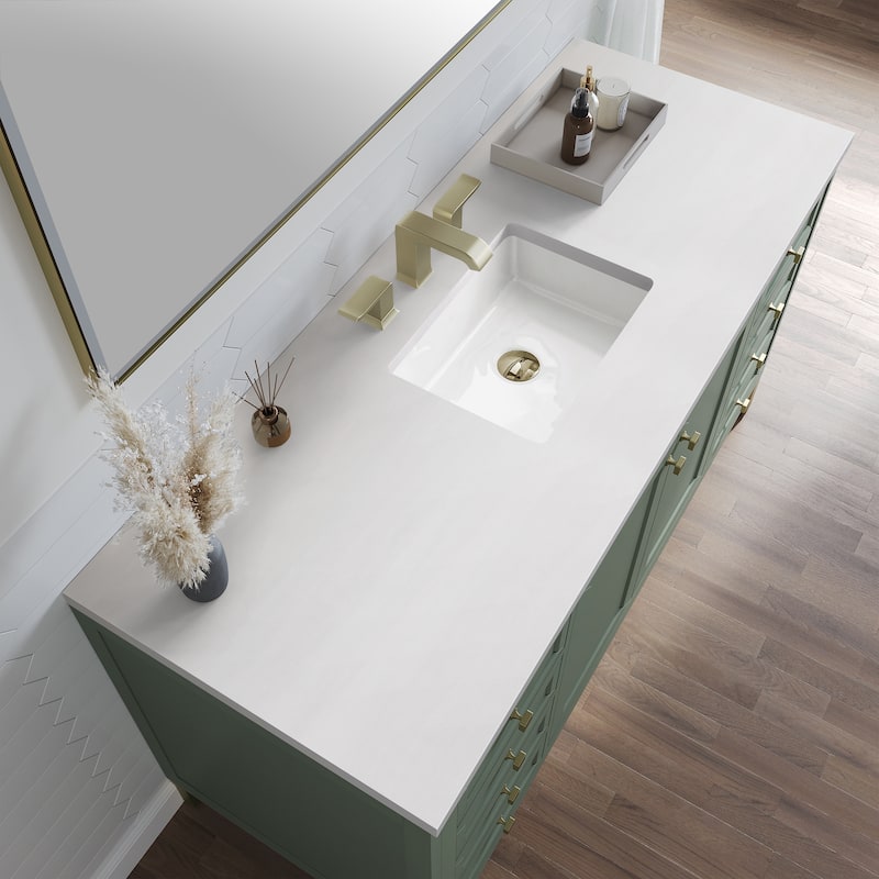 James Martin Vanities Chicago 60" Single Vanity, Smokey Celadon