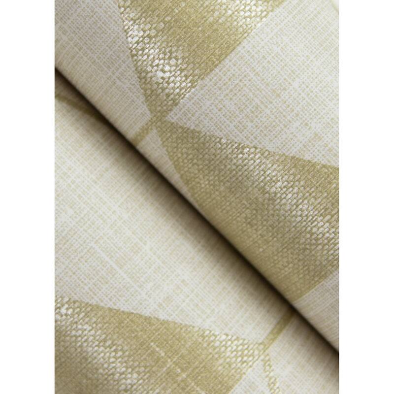 A-Street Prints Fairbank Gold Linen Geometric Wallpaper