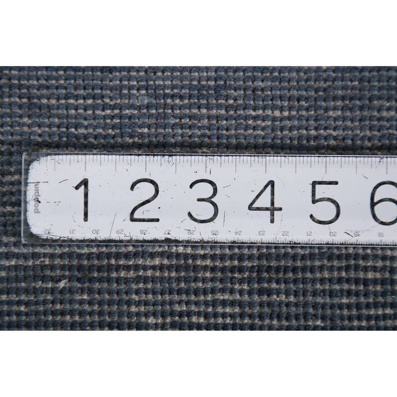 Hand Knotted Oriental 100% Wool Carpet Modern Solid Navy Blue & Blues Gabbeh Runner Rug - 7' 11'' X 2' 9''