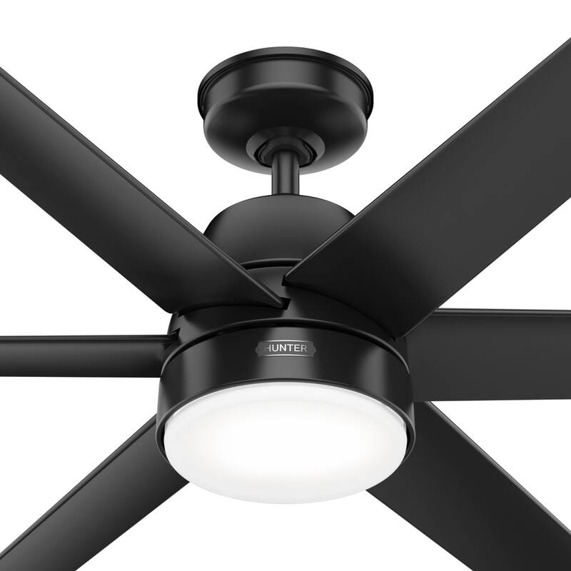 Hunter 60" Skysail Outdoor Ceiling Fan w/LED Light, Wall Control - Extreme Weather! - ENERGY STAR!
