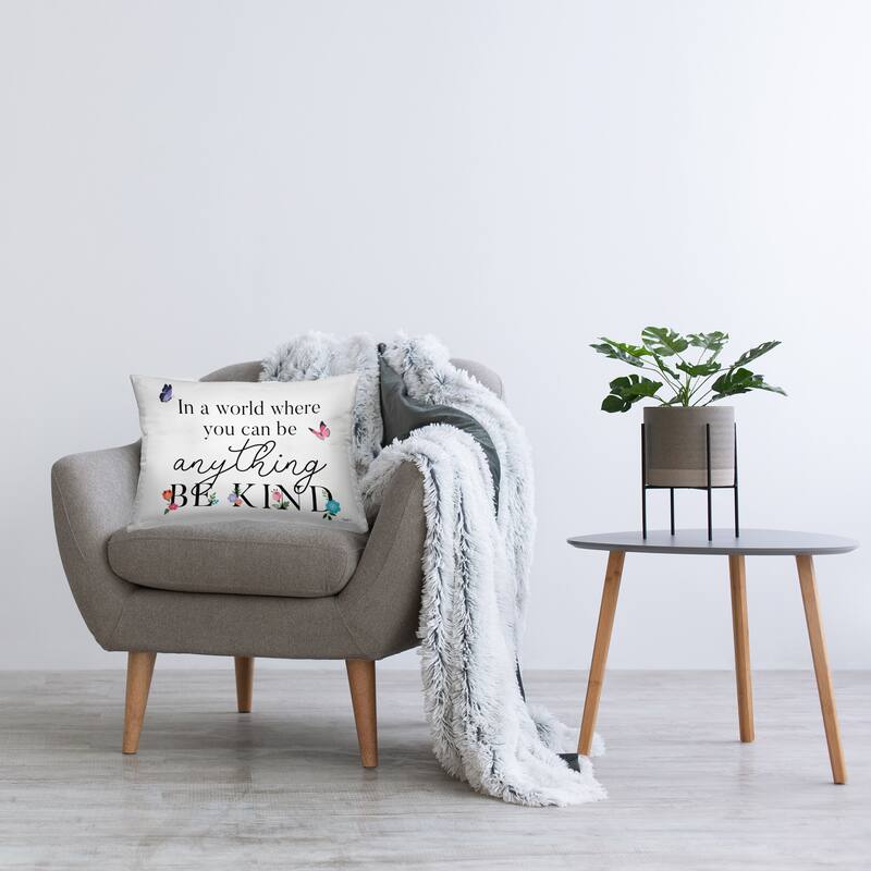 Stupell Be Anything & Kind Decorative Printed Throw Pillow Design by Gigi Louise