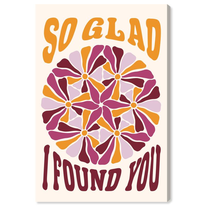 Wynwood Studio Canvas Typography and Quotes So Glad I Found You Purple and Wall Art Canvas Print - 30 x 20