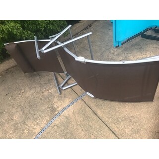 Outsunny Patio Reclining Chaise Lounge Chair with Cushion - Brown