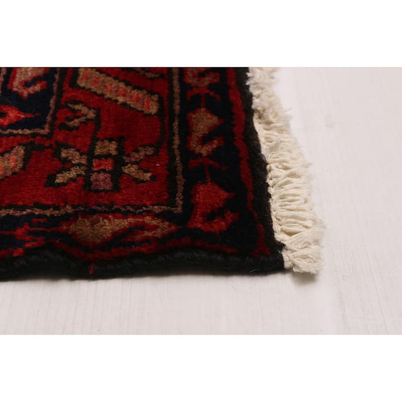ECARPETGALLERY Hand-knotted Andelz Red Wool Rug - 3'6 x 4'10