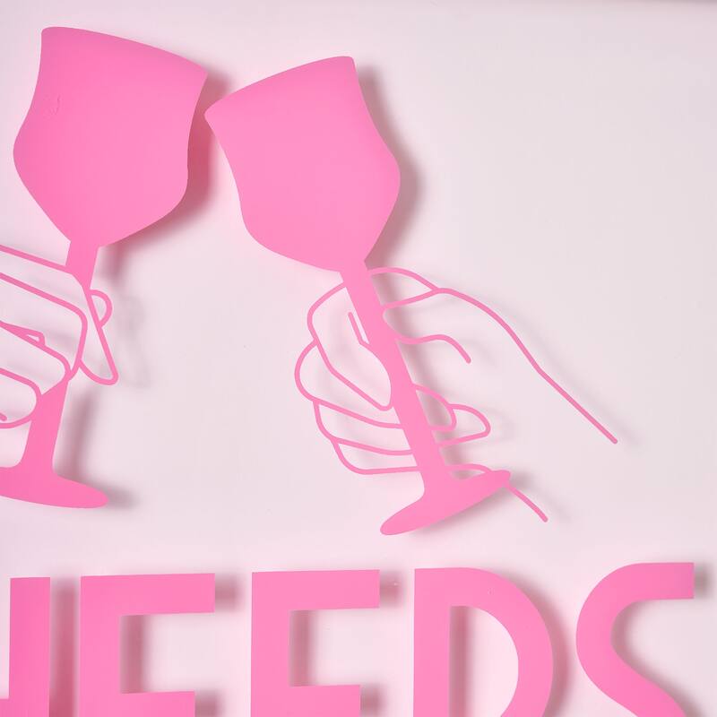 American Art Decor Tipsy Printed Cheers LED Light Box Wall Sign - 14" x 11" x 1.6" - 14" x 11" x 1.6"