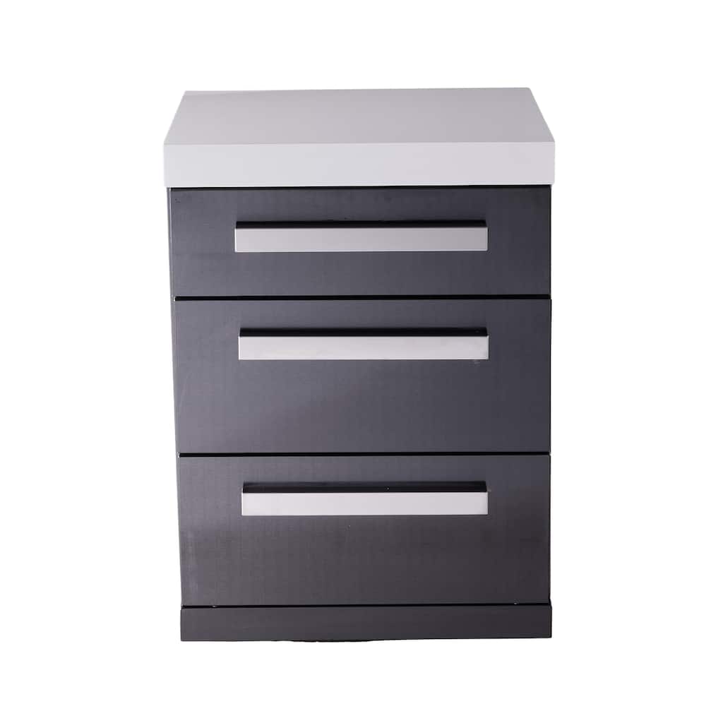 Mont Alpi MADRW-BSS Extra Storage Soft-Closing 3-Drawer Slides Stainless Steel Cabinet Module for MAi805-BSS Black Series Grills