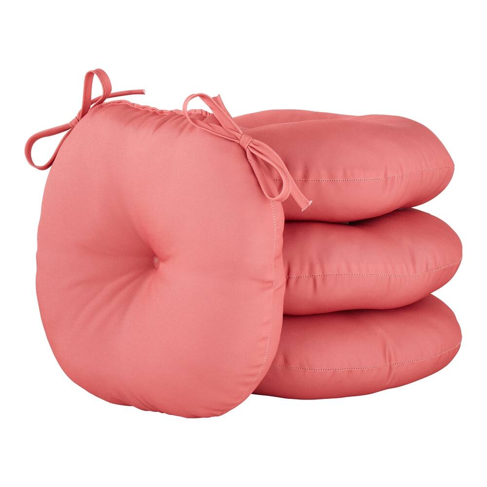 Outdoor15-inch Round Bistro Chair Cushion (Set of 4)