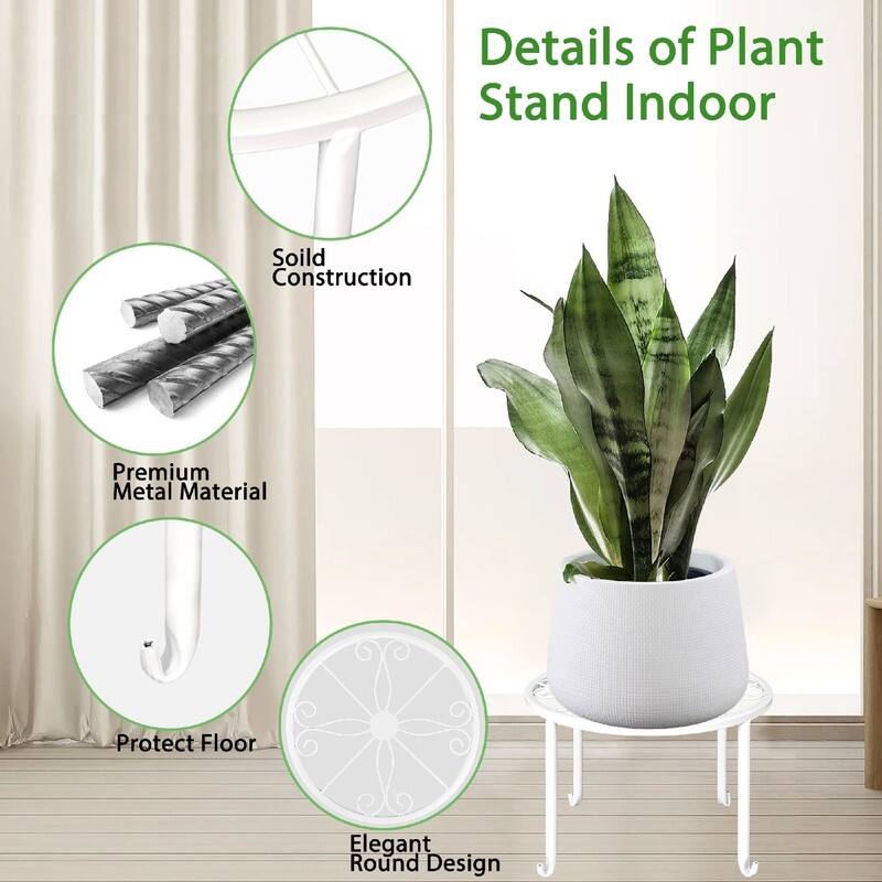Metal Plant Stand 5 Pack Plant Stands - 11.1 x 11.06 x 7.2 inches