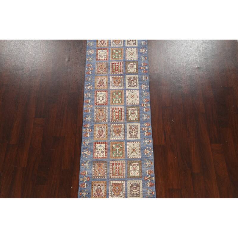 Garden Design Traditional Kazak Oriental Wool Runner Rug Hand-knotted - 2'8" x 9'10"